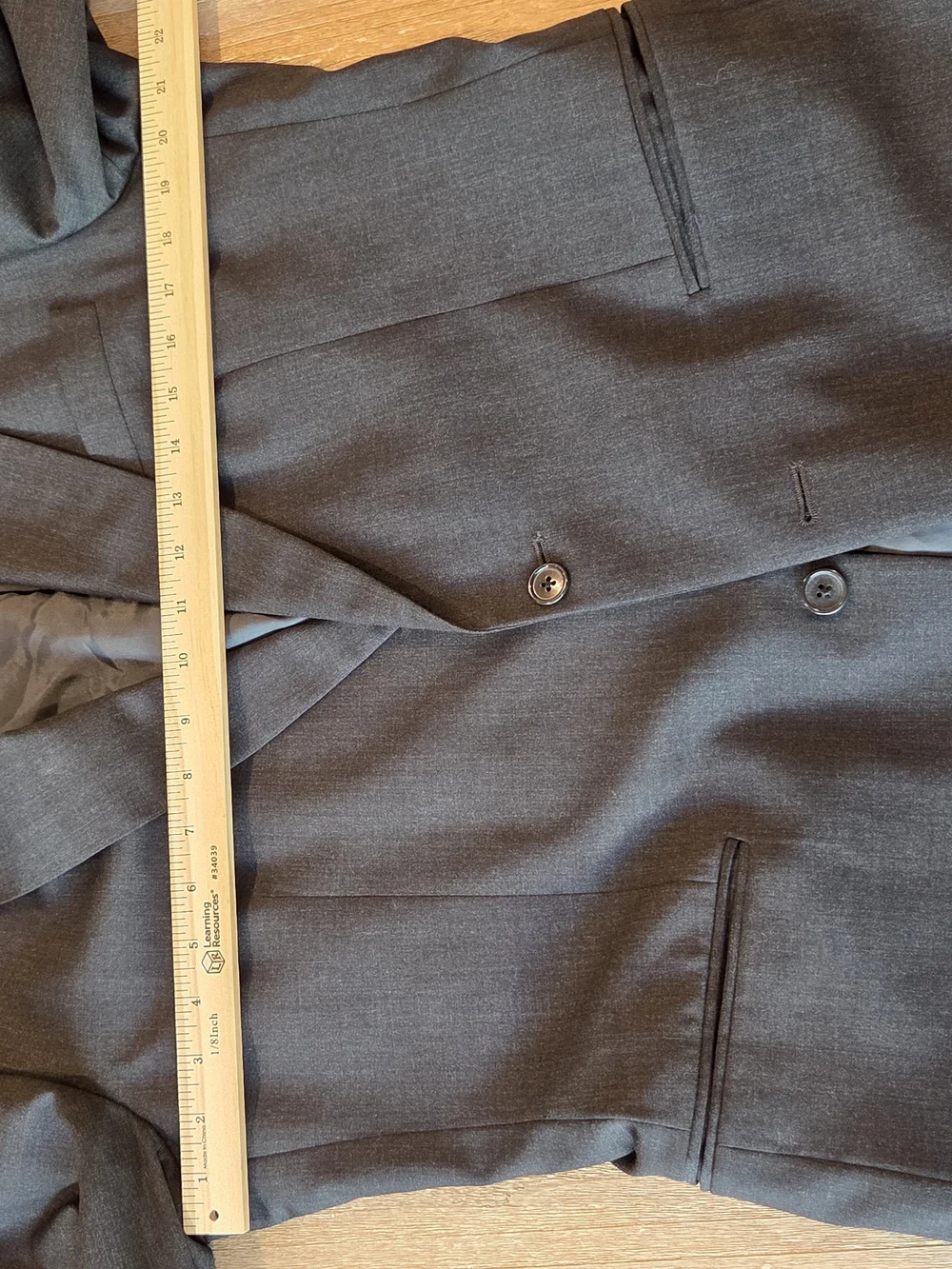 Brooks Brothers Mens Charcoal Gray Two-Button Notch Lapel Suit Jacket Blazer 41R